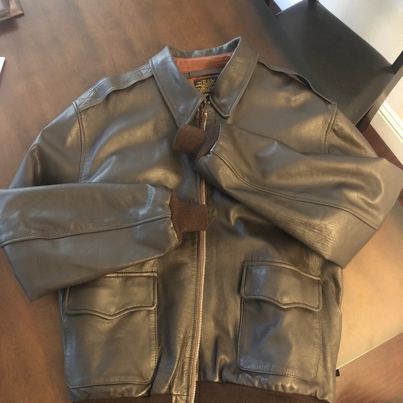 US Authentic Goatskin A2 Leather Jacket (US Army Air Force) - Picture 1 of 10